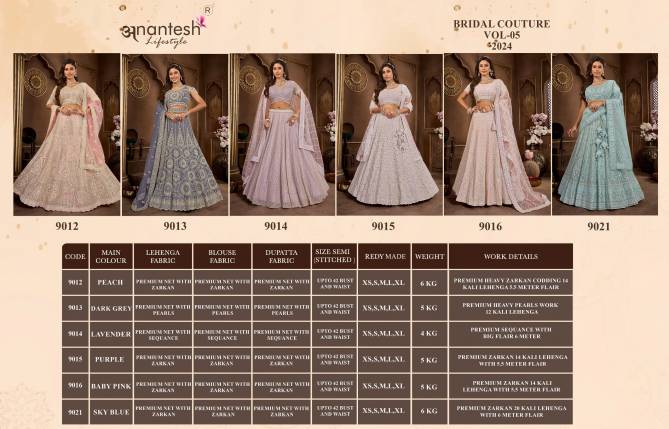 Bridal Couture Vol 5 By Anantesh Lehenga Choli Wholesale In India